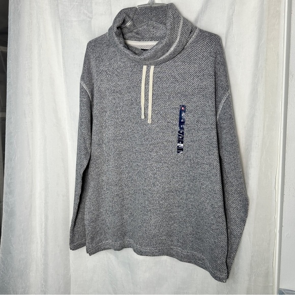 Chaps Gray Cowl Neck Sweatshirt Hoodie Casual Cotton Blend NWT - Picture 15 of 16